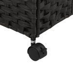 Market - Spalare si intretinere rufe - Uscatoare de rufe si accesorii - Cos de rufe cu roti, negru, 60x35x60,5 cm, ratan - Infinity.ro