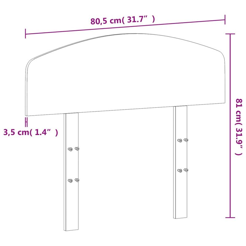 Casa si Gradina - Mobilier - Paturi si accesorii - Accesorii paturi - Tablie de pat, alb, 75 cm, lemn masiv de pin - Infinity.ro