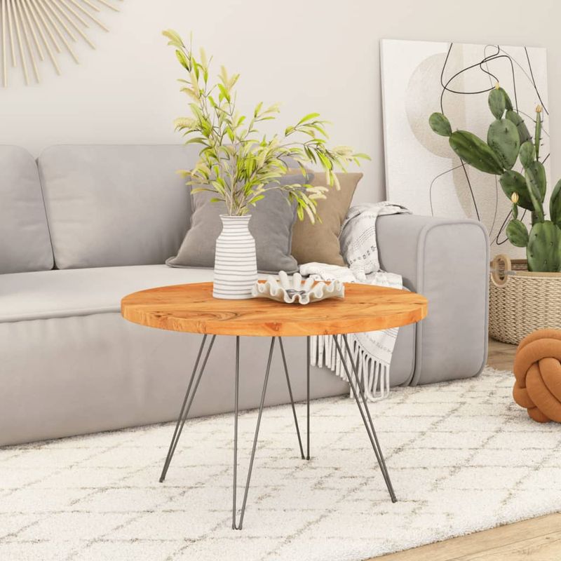 Casa si Gradina - Constructii - Lemn constructii - Placi lemn - Blat de masa rotund, Ø70x3,8 cm, lemn masiv de acacia - Infinity.ro