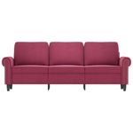 Casa si Gradina - Mobilier - Canapele si coltare - Canapele - Canapea cu 3 locuri, rosu vin, 180 cm, material catifea - Infinity.ro