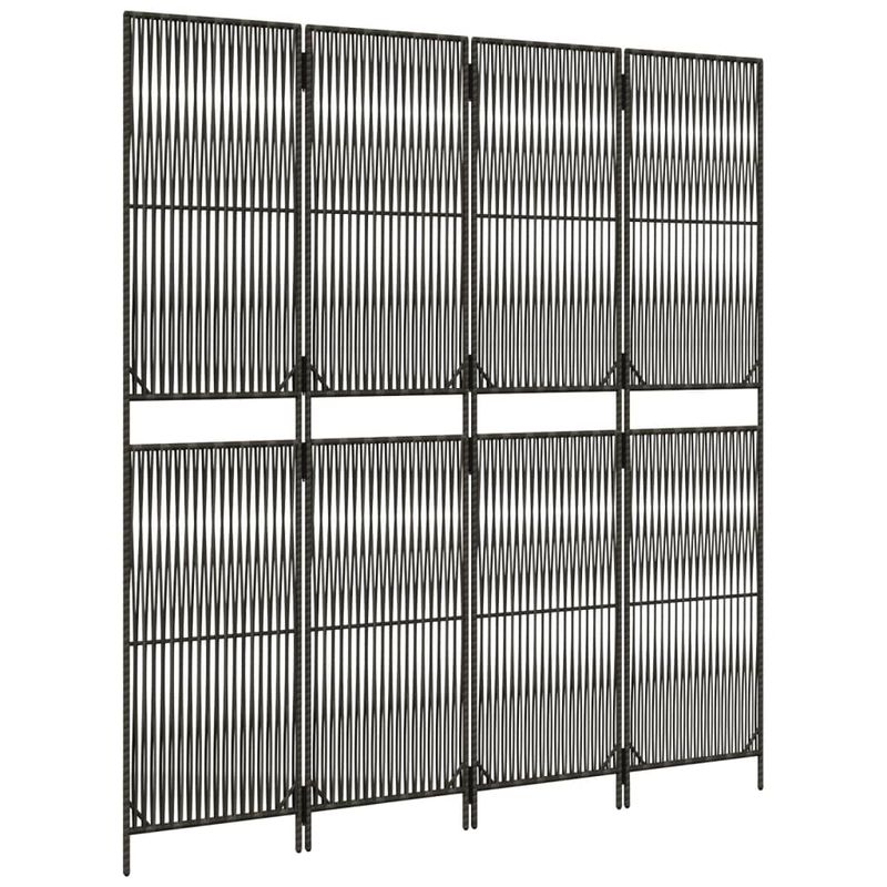 Casa si Gradina - Decoratiuni - Pereti despartitori si paravane - Separator de camera cu 4 panouri, poliratan, model țesătură cu linii, mărime 196x200 cm - Infinity.ro