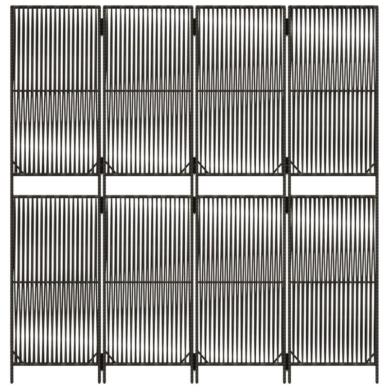 Casa si Gradina - Decoratiuni - Pereti despartitori si paravane - Separator de camera cu 4 panouri, poliratan, model țesătură cu linii, mărime 196x200 cm - Infinity.ro