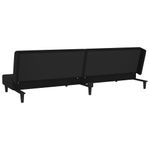Casa si Gradina - Mobilier - Canapele si coltare - Canapele - Canapea extensibila cu 2 locuri, 2 perne, negru, catifea - Infinity.ro
