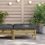 Casa si Gradina - Gradina si terasa - Mobilier exterior - Canapele si fotolii gradina - Taburet de gradina cu perna, lemn de pin tratat - Infinity.ro