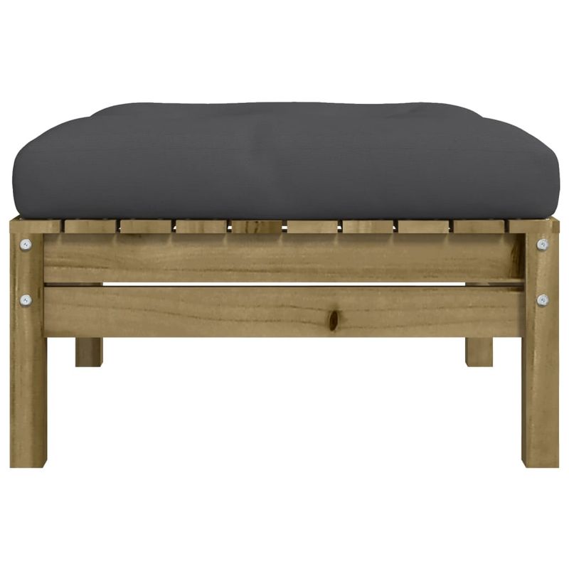 Casa si Gradina - Gradina si terasa - Mobilier exterior - Canapele si fotolii gradina - Taburet de gradina cu perna, lemn de pin tratat - Infinity.ro