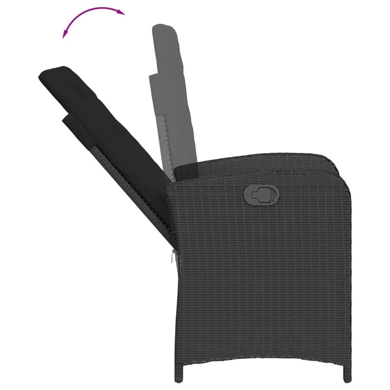 Casa si Gradina - Gradina si terasa - Mobilier exterior - Seturi mobila gradina - Set mobilier de gradina cu perne, 7 piese, negru, poliratan - Infinity.ro