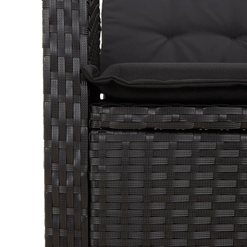 Casa si Gradina - Gradina si terasa - Mobilier exterior - Seturi mobila gradina - Set mobilier de gradina cu perne, 7 piese, negru, poliratan - Infinity.ro
