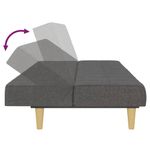 Casa si Gradina - Mobilier - Canapele si coltare - Canapele - Canapea extensibila cu 2 locuri, gri inchis, textil - Infinity.ro