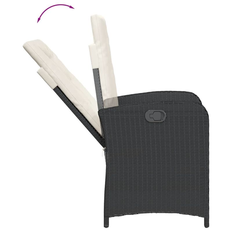 Casa si Gradina - Gradina si terasa - Mobilier exterior - Seturi mobila gradina - Set mobilier de gradina cu perne, 7 piese, negru, poliratan - Infinity.ro
