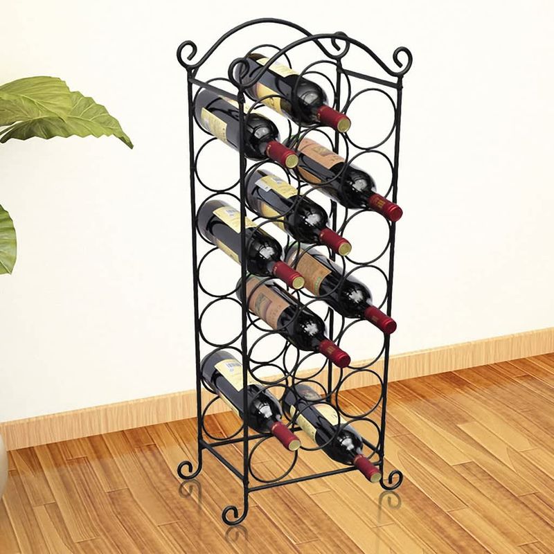 Casa si Gradina - Bucatarie si vesela - Accesorii bar - Carafe si decantoare - Suport sticle de vin pentru 21 de sticle, metal - Infinity.ro