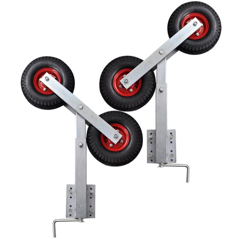 Auto si Moto - Remorci si platforme auto - Set suport remorca pentru barca cu roti duble 2 buc. 59 - 84 cm - Infinity.ro