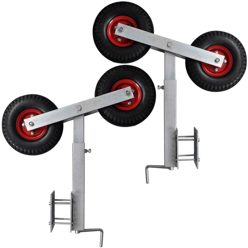 Auto si Moto - Remorci si platforme auto - Set suport remorca pentru barca cu roti duble 2 buc. 59 - 84 cm - Infinity.ro