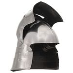 Casa si Gradina - Decoratiuni - Decoratiuni petrecere - Masti si costume carnaval - Coif cavaler medieval antic, jocuri pe roluri, argintiu, otel, model 22 - Infinity.ro
