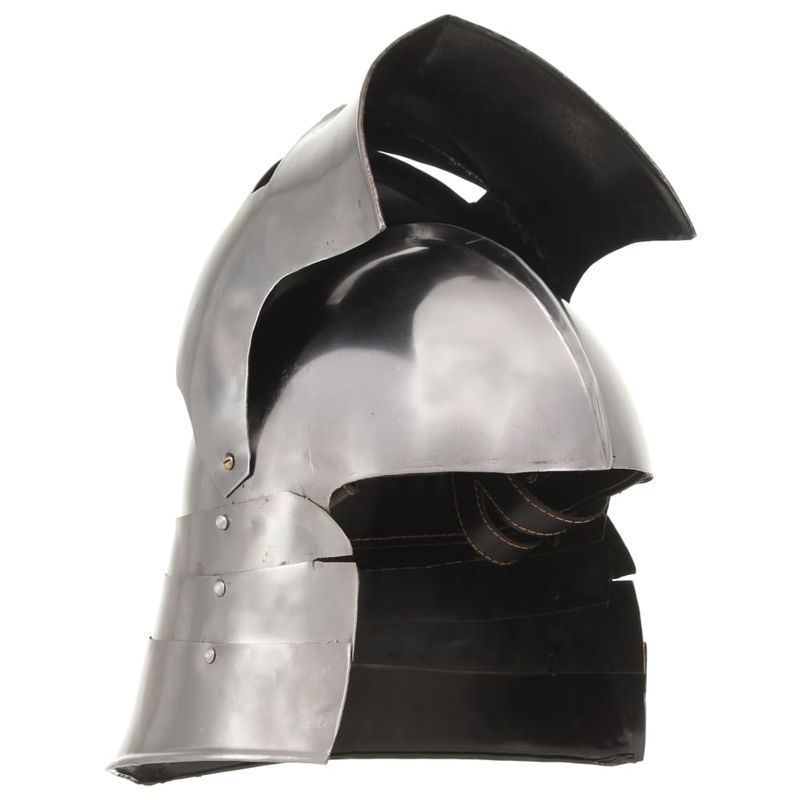 Casa si Gradina - Decoratiuni - Decoratiuni petrecere - Masti si costume carnaval - Coif cavaler medieval antic, jocuri pe roluri, argintiu, otel, model 22 - Infinity.ro