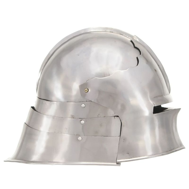 Casa si Gradina - Decoratiuni - Decoratiuni petrecere - Masti si costume carnaval - Coif cavaler medieval antic, jocuri pe roluri, argintiu, otel, model 22 - Infinity.ro