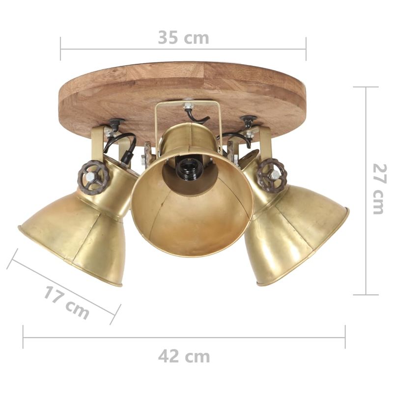 Casa si Gradina - Corpuri si surse de iluminat - Lustre si pendule - Lampa de tavan industriala, aramiu, 25 W, 42 x 27 cm, E27 - Infinity.ro