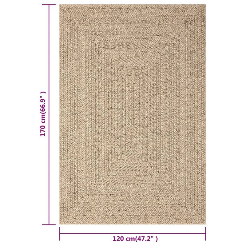 Casa si Gradina - Textile si covoare - Covoare - Covoare casa - Covor 120x170 cm aspect iută pentru interior și exterior, model dreptunghiular - Infinity.ro