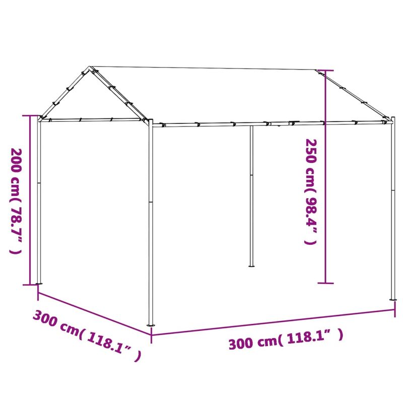 Casa si Gradina - Gradina si terasa - Umbrele si pavilioane - Pavilioane - Cort pavilion, antracit, 3x3 m, otel si material textil - Infinity.ro