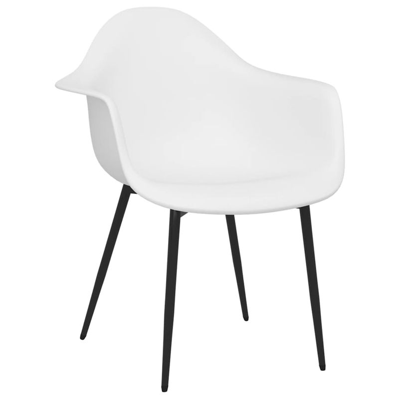 Casa si Gradina - Mobilier - Scaune si fotolii - Scaune - Scaune de bucatarie, 2 buc., alb, PP - Infinity.ro