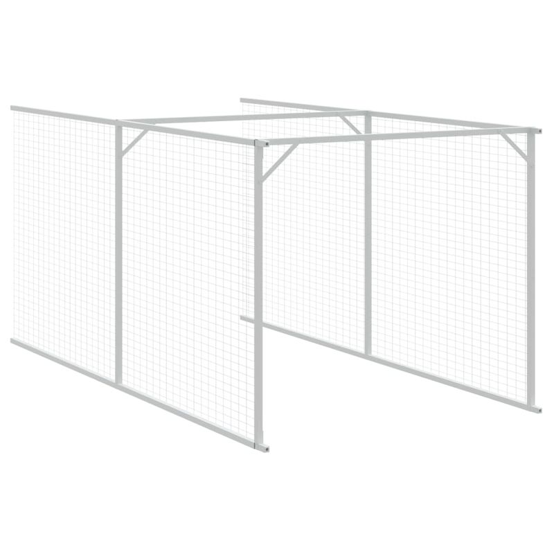 Petshop - Accesorii petshop - Culcusuri si custi - Custi interior si exterior - Cusca caine cu acoperis antracit 117x1221x123cm otel galvanizat - Infinity.ro
