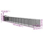 Petshop - Accesorii petshop - Culcusuri si custi - Custi interior si exterior - Cusca caine cu acoperis antracit 117x1221x123cm otel galvanizat - Infinity.ro