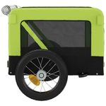 Petshop - Accesorii petshop - Culcusuri si custi - Genti si articole transport - Remorca bicicleta animale companie, verde/negru, oxford/fier - Infinity.ro