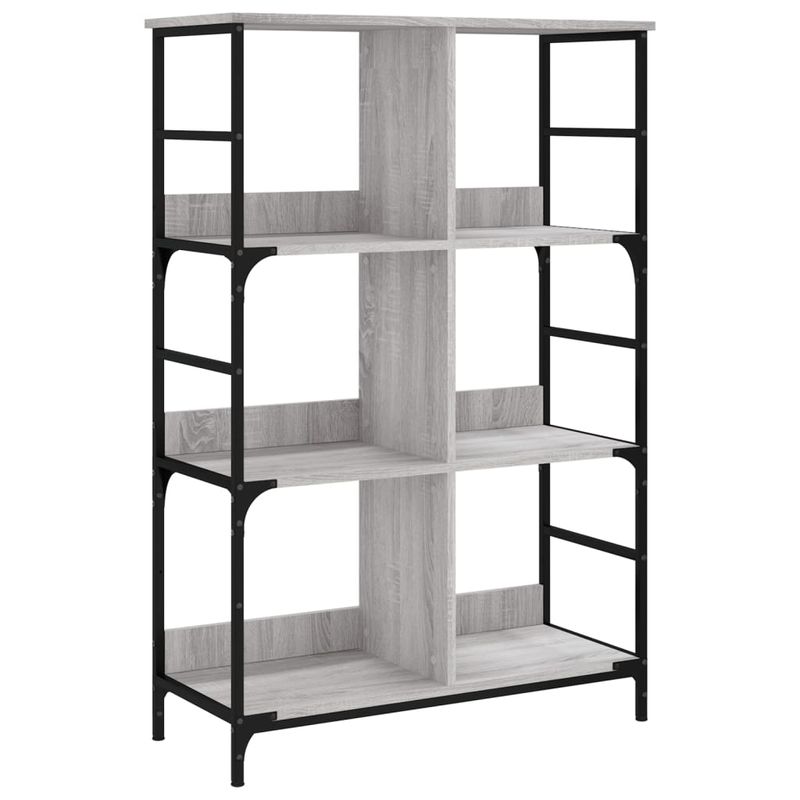 Casa si Gradina - Mobilier - Biblioteci si rafturi - Biblioteci - Raft de carti, gri sonoma, 78,5x33x117,5 cm, lemn prelucrat - Infinity.ro