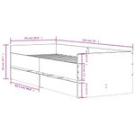 Casa si Gradina - Mobilier - Paturi si accesorii - Paturi - Cadru de pat cu sertare, stejar sonoma, 90x190 cm - Infinity.ro
