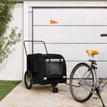 Petshop - Accesorii petshop - Culcusuri si custi - Genti si articole transport - Remorca bicicleta animale companie, negru, textil oxford/fier - Infinity.ro