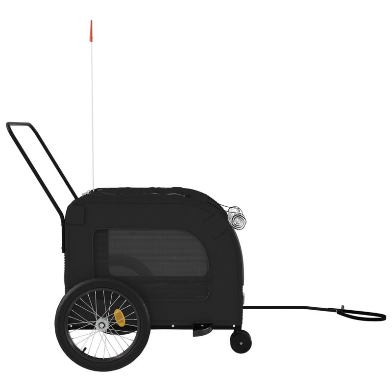 Petshop - Accesorii petshop - Culcusuri si custi - Genti si articole transport - Remorca bicicleta animale companie, negru, textil oxford/fier - Infinity.ro