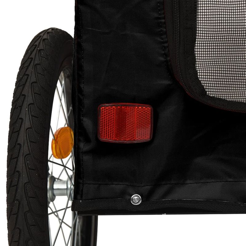 Petshop - Accesorii petshop - Culcusuri si custi - Genti si articole transport - Remorca bicicleta animale companie, negru, textil oxford/fier - Infinity.ro