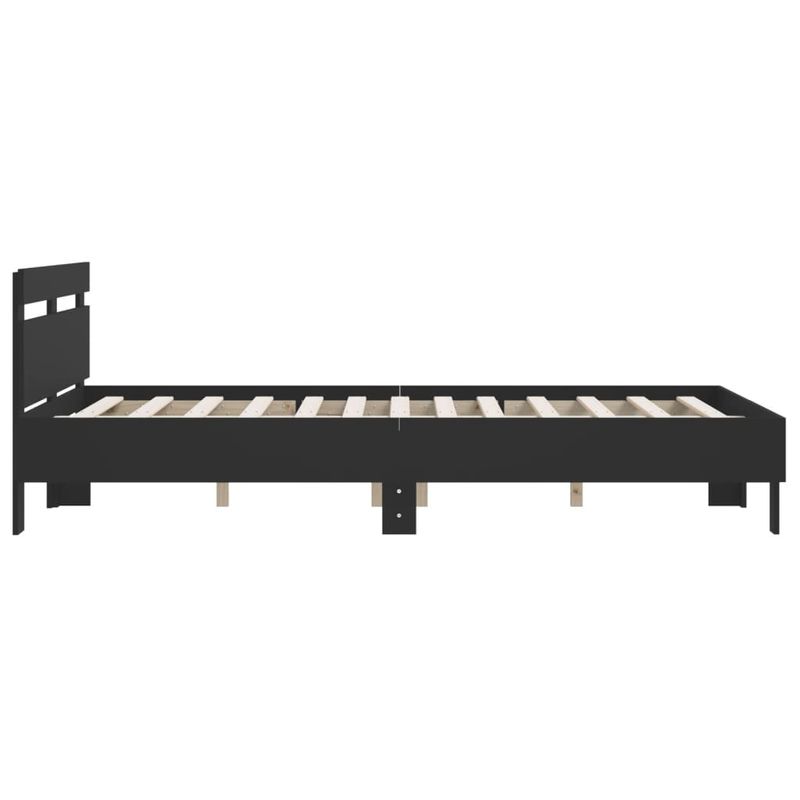 Casa si Gradina - Mobilier - Paturi si accesorii - Paturi - Cadru de pat cu tablie, negru, 150x200 cm, lemn prelucrat - Infinity.ro