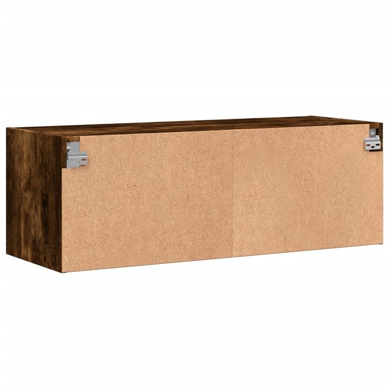Casa si Gradina - Mobilier - Dulapuri si sifoniere - Dulapuri - Dulap de perete cu usi din sticla, stejar fumuriu,102x37x35 cm - Infinity.ro