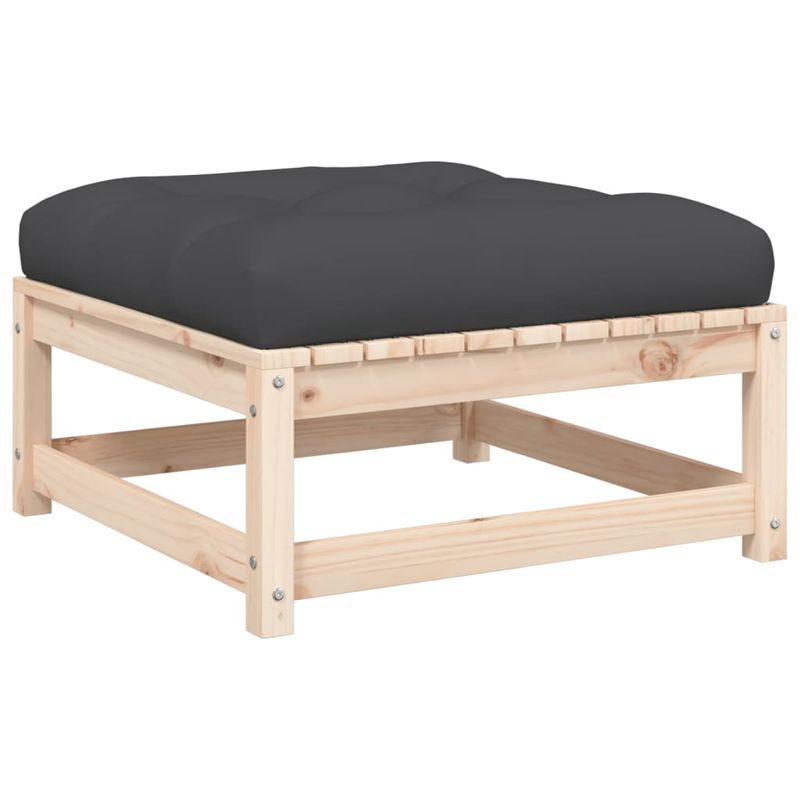 Casa si Gradina - Gradina si terasa - Mobilier exterior - Canapele si fotolii gradina - Canapea de gradina fara cotiere, cu perne și taburet, natural și negru, model canapea cu 2 locuri - Infinity.ro