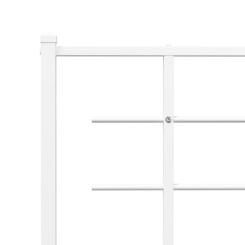 Casa si Gradina - Mobilier - Paturi si accesorii - Paturi - Cadru de pat metalic cu tablie, alb, 200x200 cm - Infinity.ro