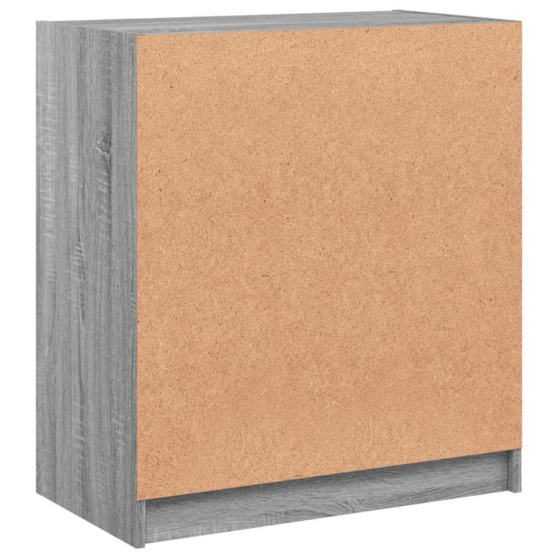 Casa si Gradina - Mobilier - Comode si corpuri - Comode - Dulap lateral cu usi din sticla, gri sonoma, 68x37x75,5 cm - Infinity.ro