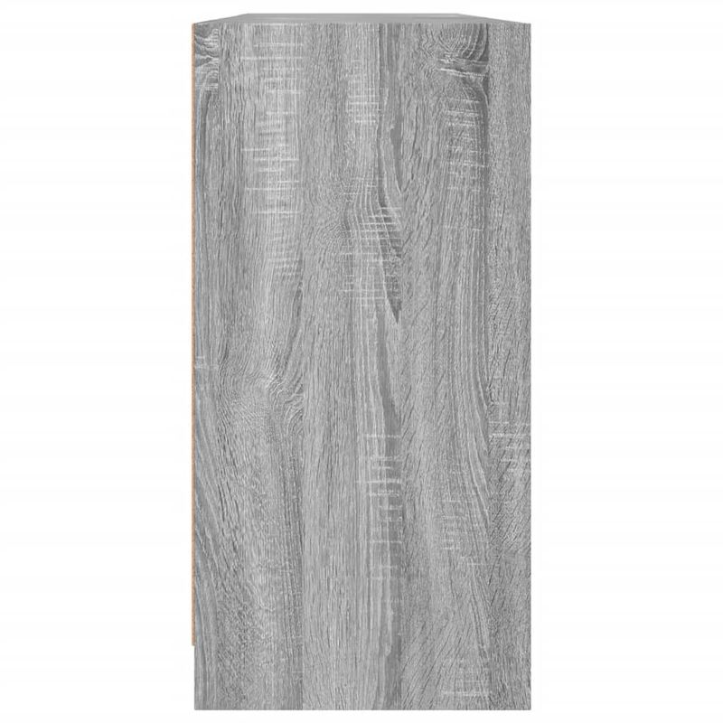 Casa si Gradina - Mobilier - Biblioteci si rafturi - Biblioteci - Biblioteca cu usi gri sonoma 204x37x75 cm lemn compozit - Infinity.ro