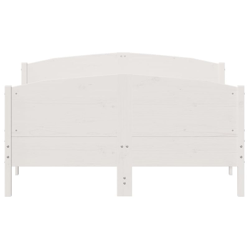 Casa si Gradina - Mobilier - Paturi si accesorii - Paturi - Cadru de pat cu tablie, alb, 140x200 cm, lemn masiv de pin - Infinity.ro