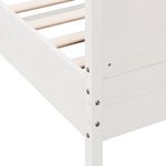Casa si Gradina - Mobilier - Paturi si accesorii - Paturi - Cadru de pat cu tablie, alb, 140x200 cm, lemn masiv de pin - Infinity.ro