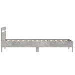 Casa si Gradina - Mobilier - Paturi si accesorii - Paturi - Cadru de pat cu tablie, gri beton, 75x190 cm, lemn prelucrat - Infinity.ro