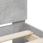 Casa si Gradina - Mobilier - Paturi si accesorii - Paturi - Cadru de pat cu tablie, gri beton, 75x190 cm, lemn prelucrat - Infinity.ro
