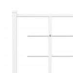 Casa si Gradina - Mobilier - Paturi si accesorii - Accesorii paturi - Tablie de pat metalica, alb, 200 cm - Infinity.ro