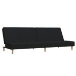 Casa si Gradina - Mobilier - Canapele si coltare - Canapele - Canapea extensibila cu 2 locuri, negru, material textil - Infinity.ro
