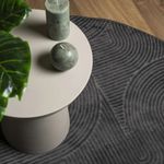 Casa si Gradina - Textile si covoare - Covoare - Covoare casa - Covor "IZA" aspect scandinav, cu fire scurte, antracit, Ø 200cm - Infinity.ro