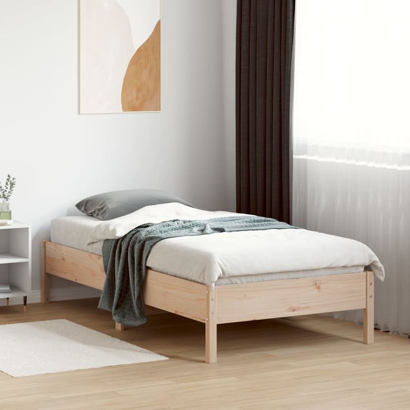 Casa si Gradina - Mobilier - Paturi si accesorii - Paturi - Cadru de pat, 75x190 cm, lemn masiv de pin - Infinity.ro