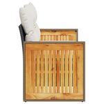 Casa si Gradina - Gradina si terasa - Mobilier exterior - Canapele si fotolii gradina - Canapea de gradina cu perne, 2 locuri, negru, poliratan - Infinity.ro