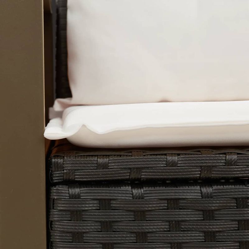 Casa si Gradina - Gradina si terasa - Mobilier exterior - Canapele si fotolii gradina - Canapea de gradina cu perne, 2 locuri, negru, poliratan - Infinity.ro