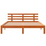 Casa si Gradina - Mobilier - Paturi si accesorii - Paturi - Cadru de pat cu tablie, maro ceruit, 150x200 cm, lemn masiv pin - Infinity.ro