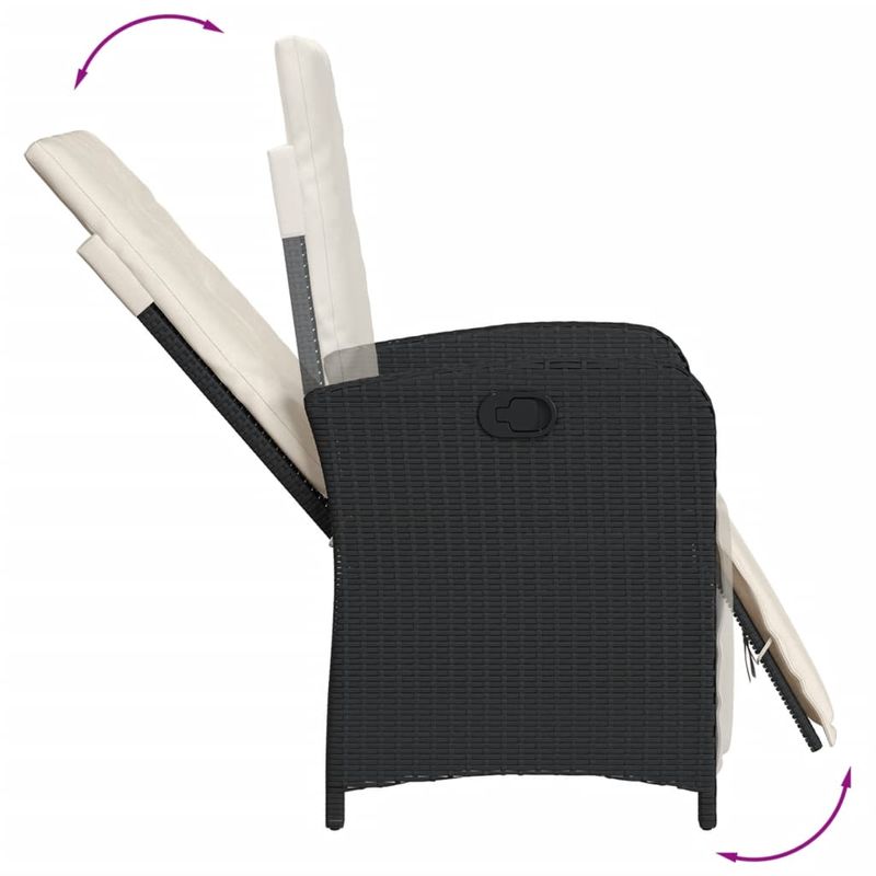 Casa si Gradina - Gradina si terasa - Mobilier exterior - Seturi mobila gradina - Set mobilier de gradina cu perne, 7 piese, negru, poliratan - Infinity.ro