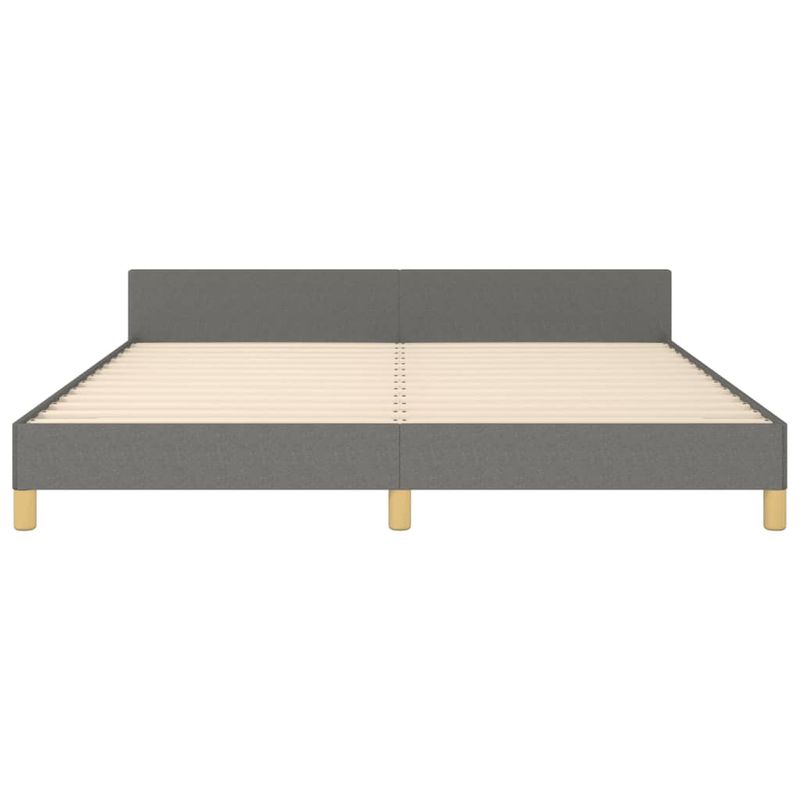 Casa si Gradina - Mobilier - Paturi si accesorii - Paturi - Cadru de pat cu tablie, gri inchis, 160x200 cm, textil - Infinity.ro